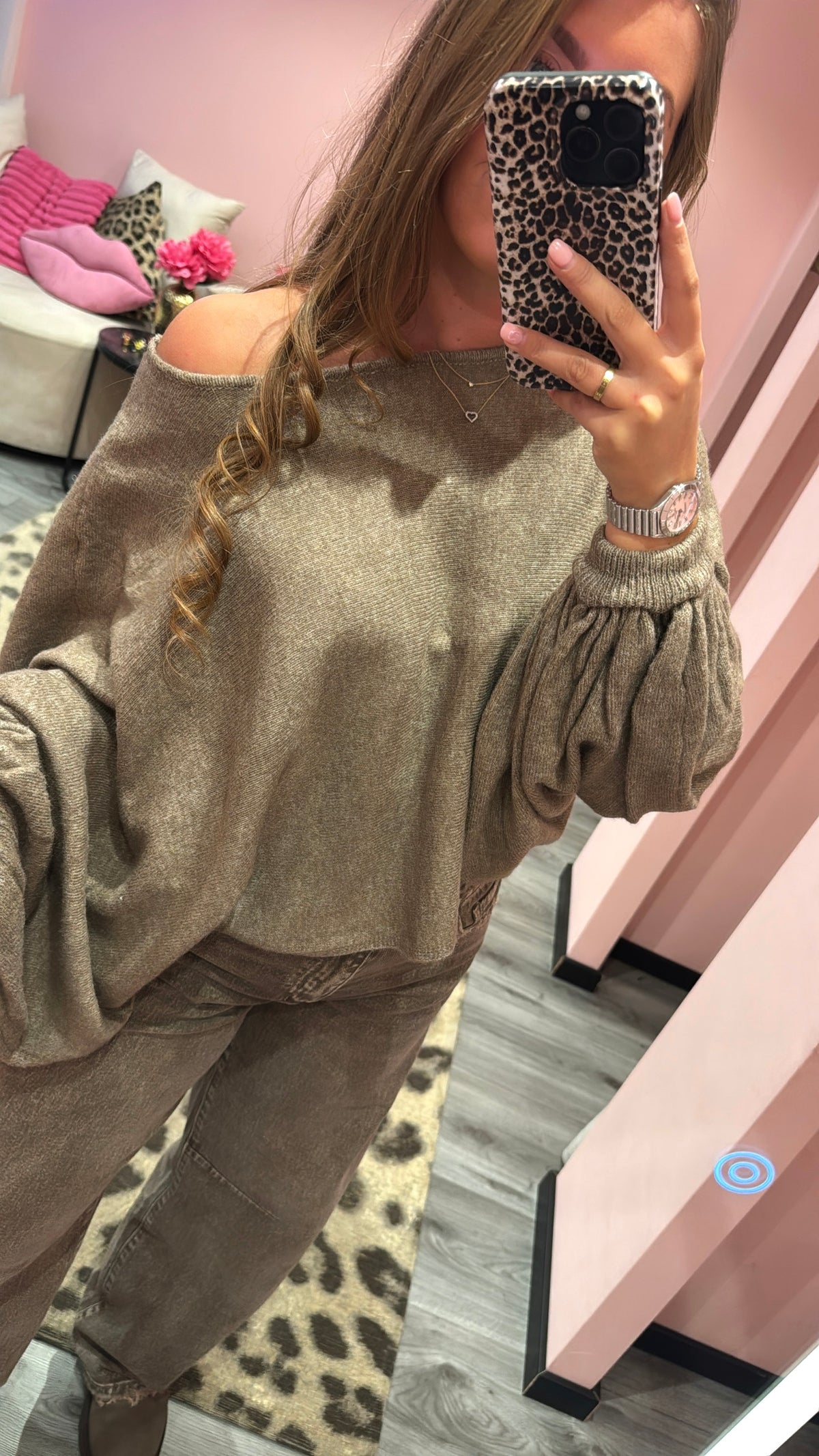 Cozy Balloon Knit Taupe