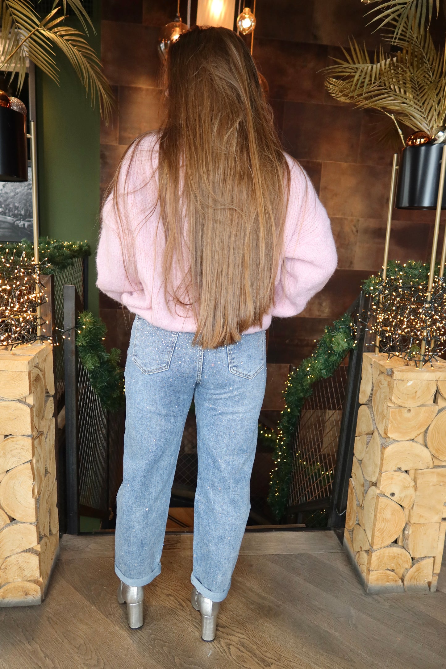 Balloon Jeans Strass Denim 8867