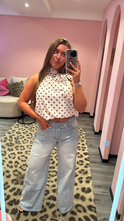 Queen Hearts Jeans Wide Leg Soft 10019