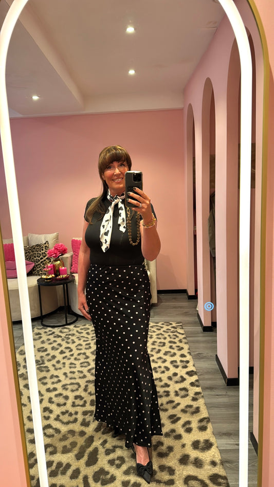Polka Dots Skirt Zwart/Wit