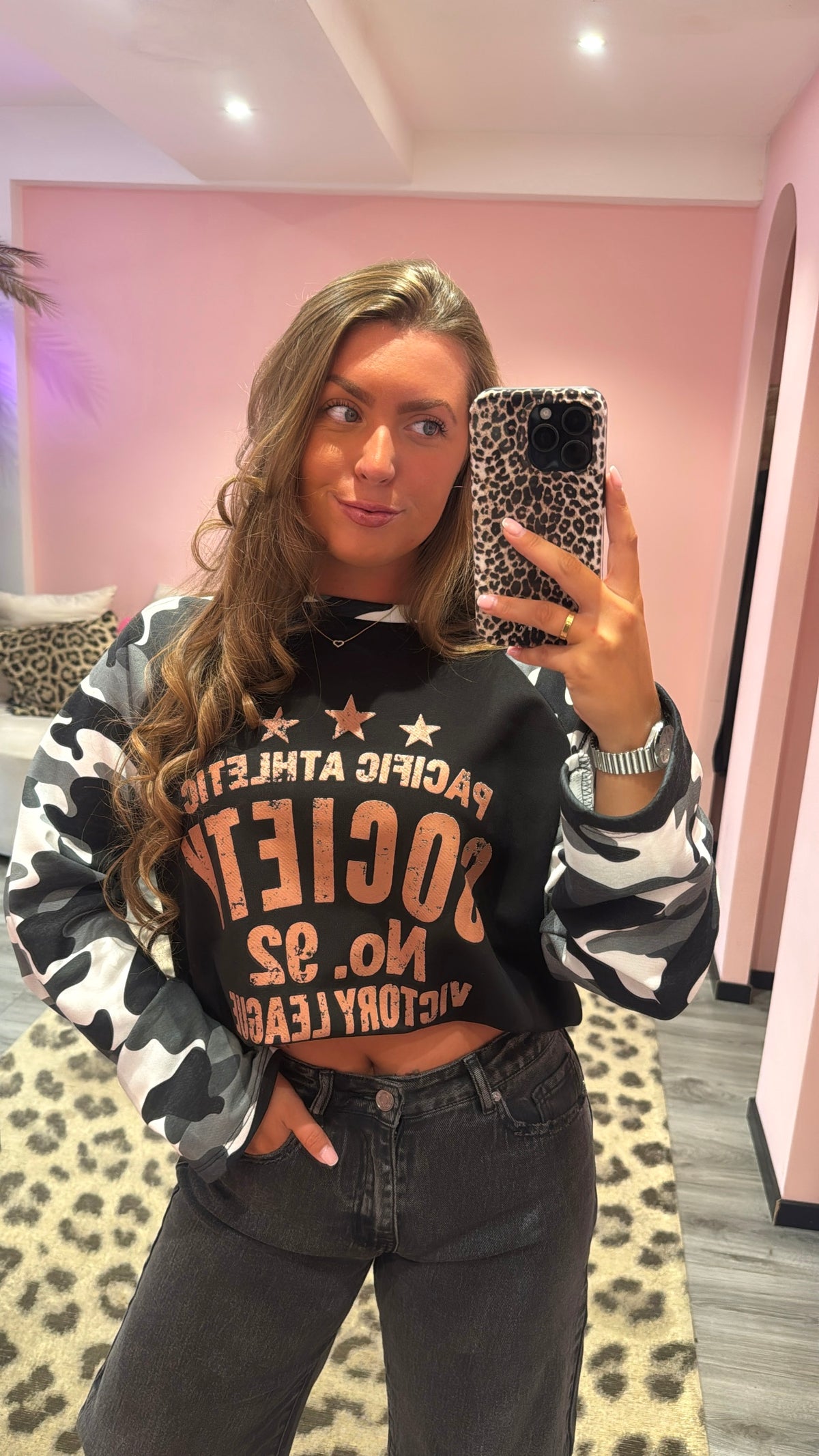 Camouflage Longsleeve Zwart
