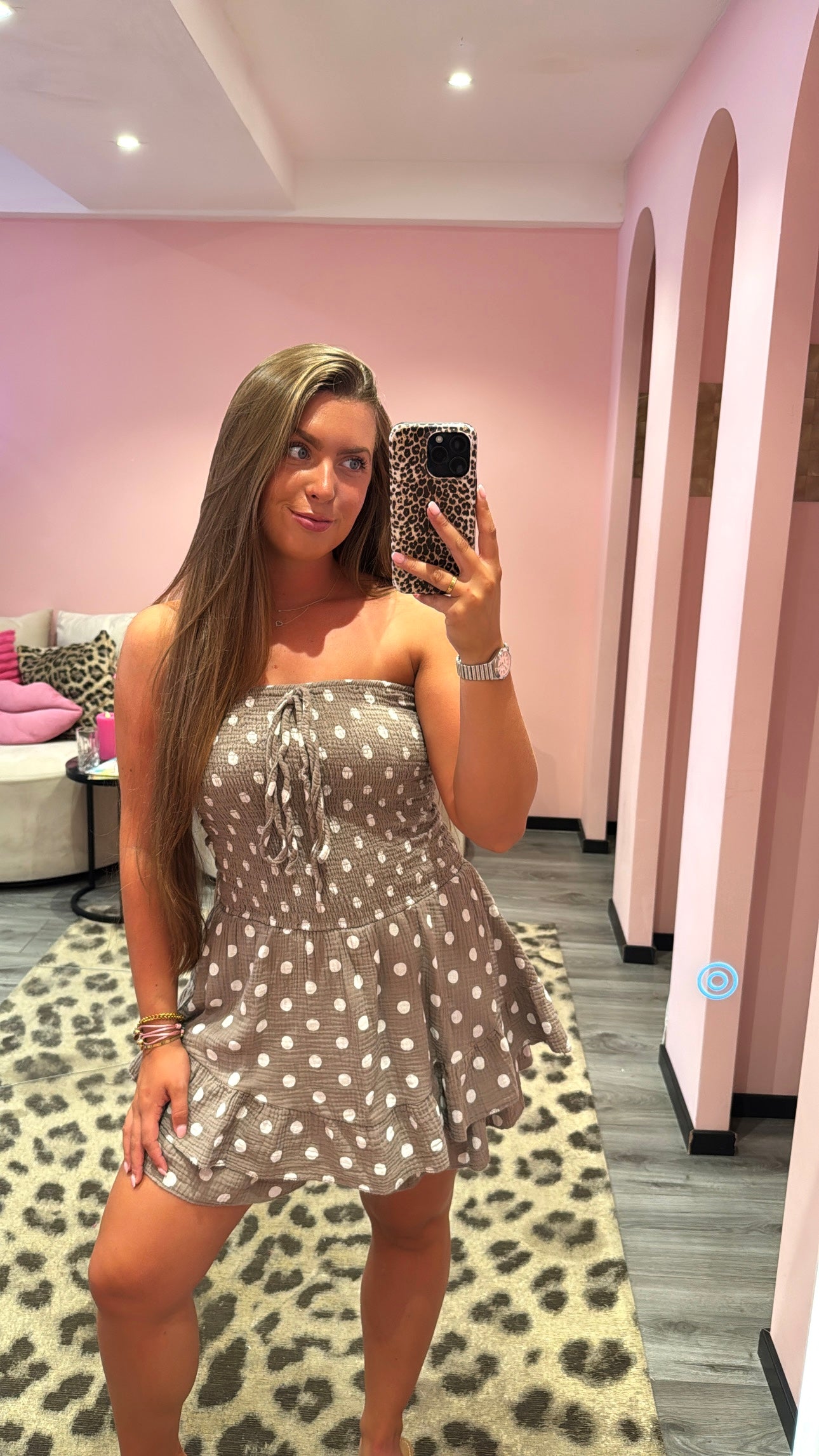 Playsuit Dots Taupe