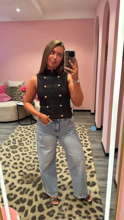 Queen Hearts Barrel Jeans Destroyed 3936