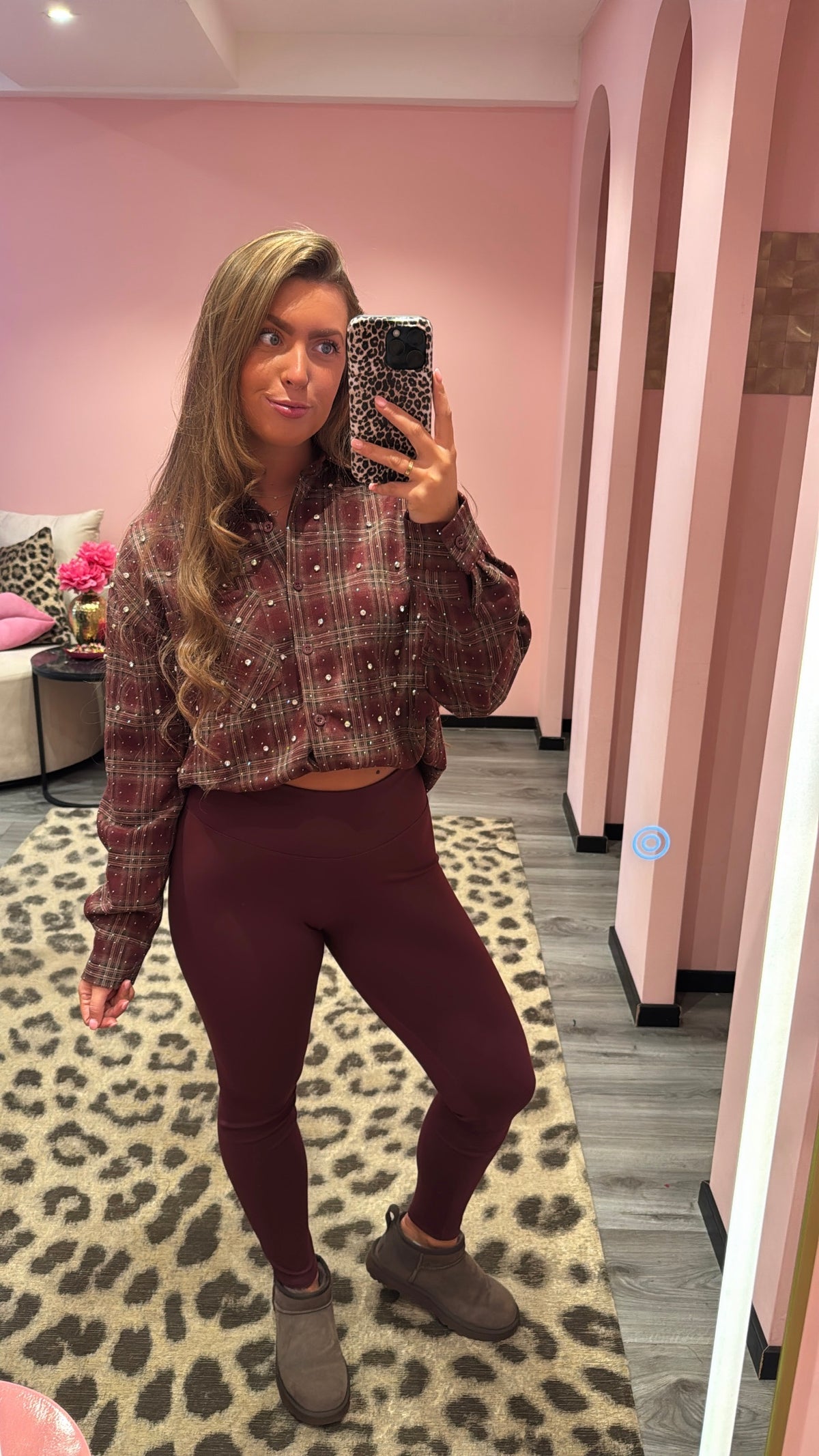 Soft Fleece Legging Bordeaux