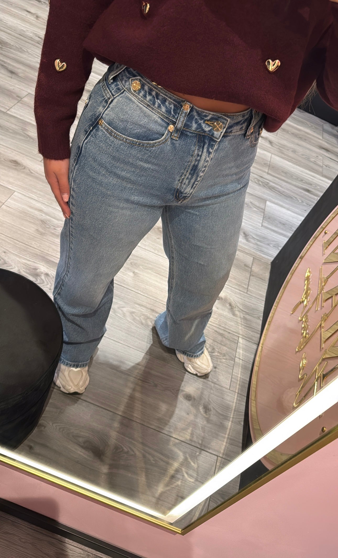 Wide Leg Jeans Queen Hearts 3368