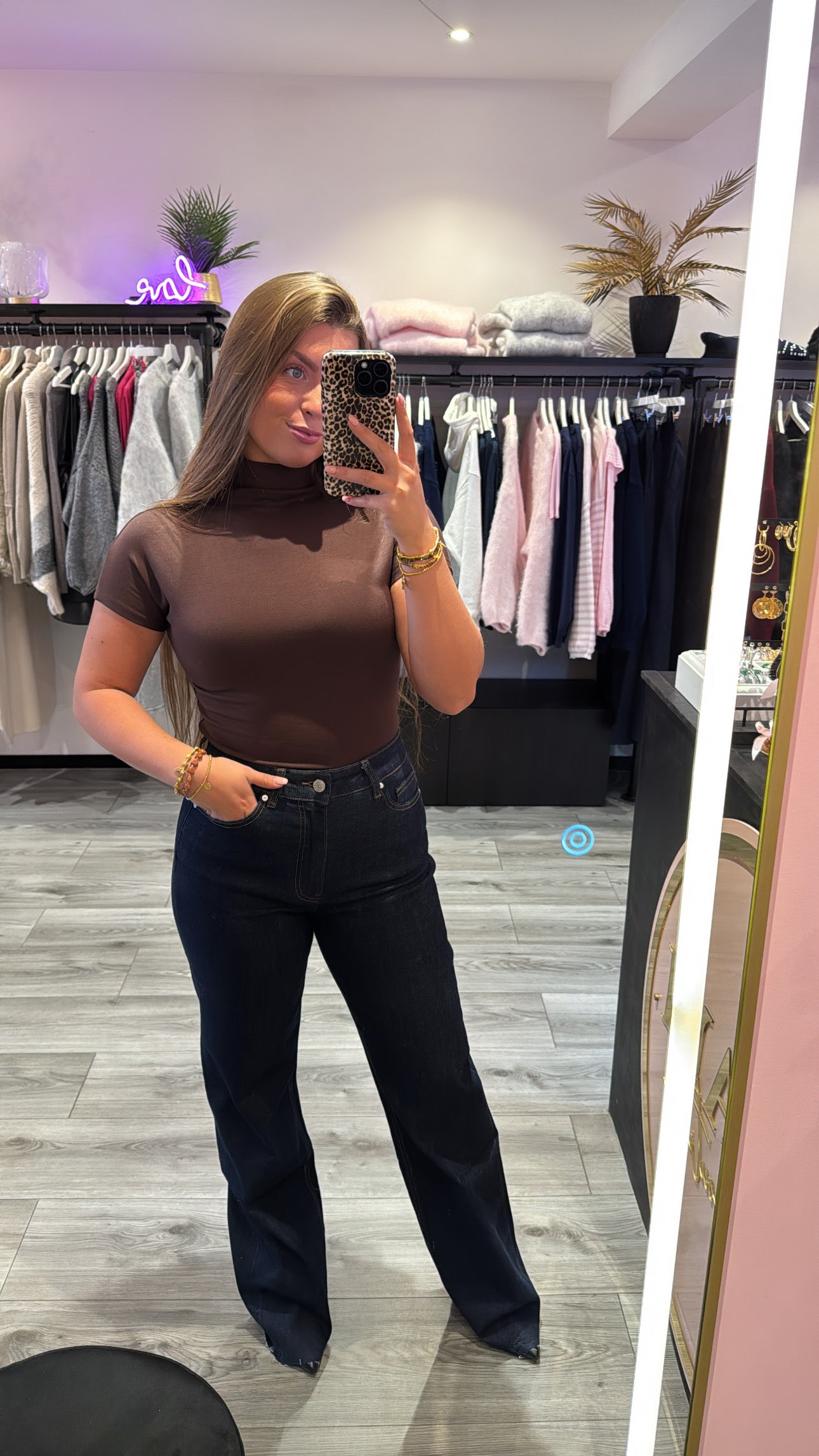 Wide Leg Jeans Queen Hearts Extra Lang 3636