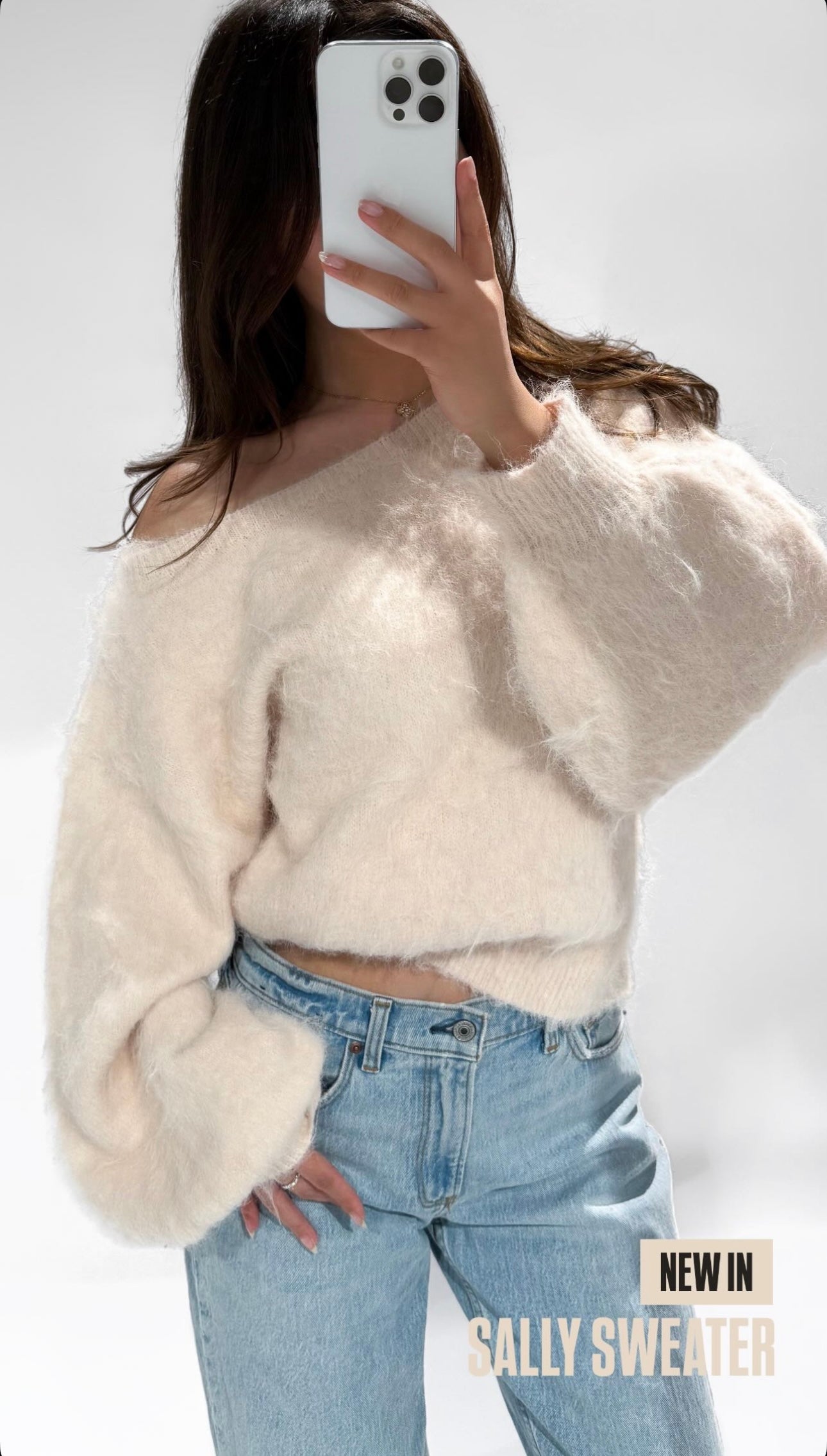 Fluffy Sally Sweater Peach ByMila