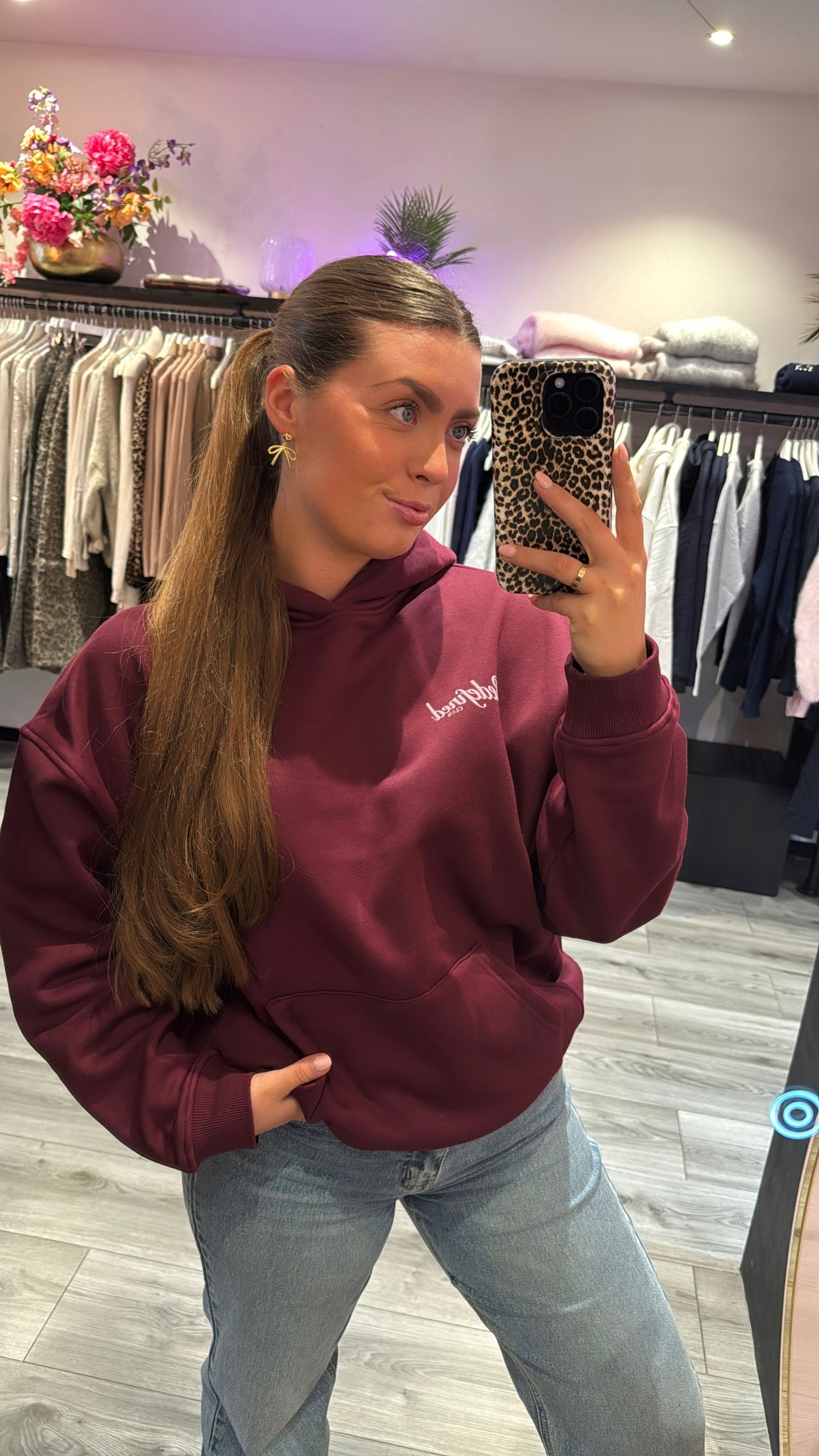 ByMila Heart Hoodie Burgundy Redefined