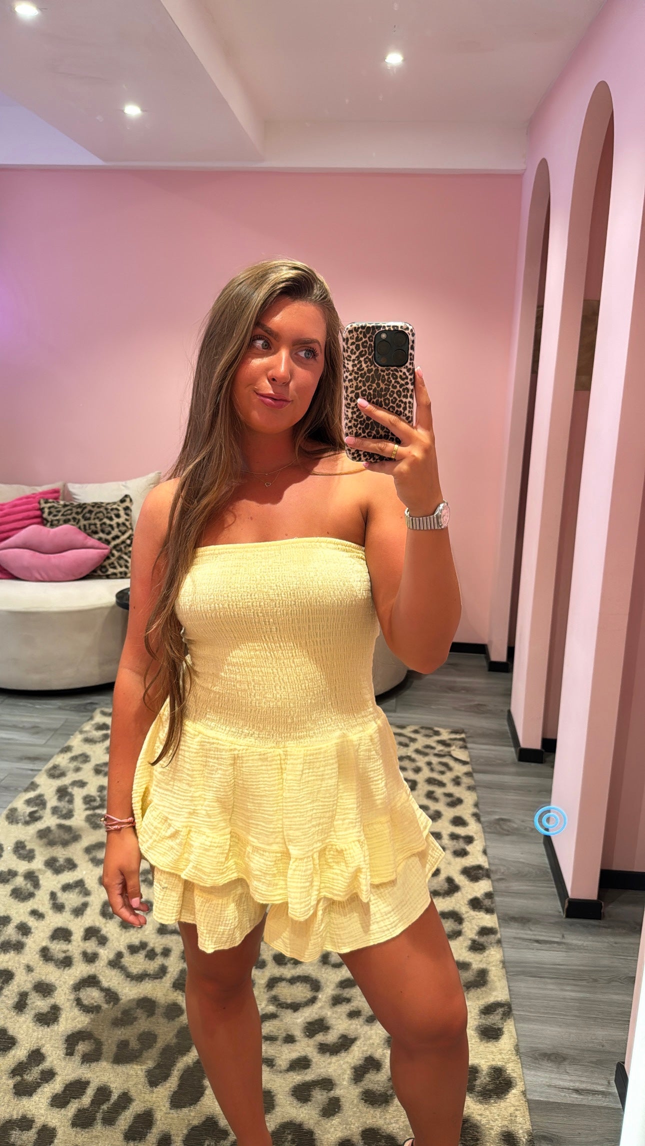 Cotton Playsuit Geel