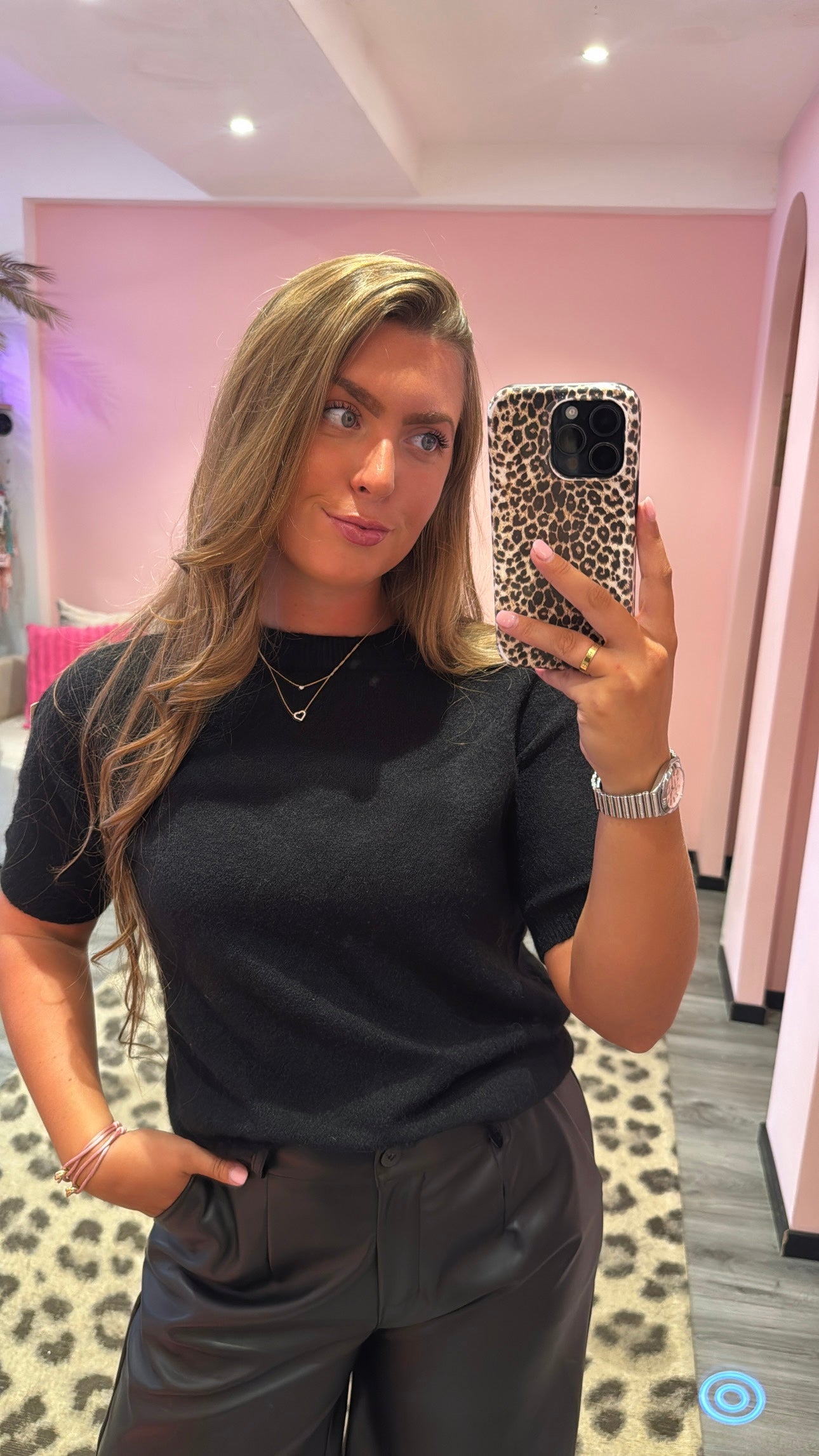 So Soft Knit Top Zwart