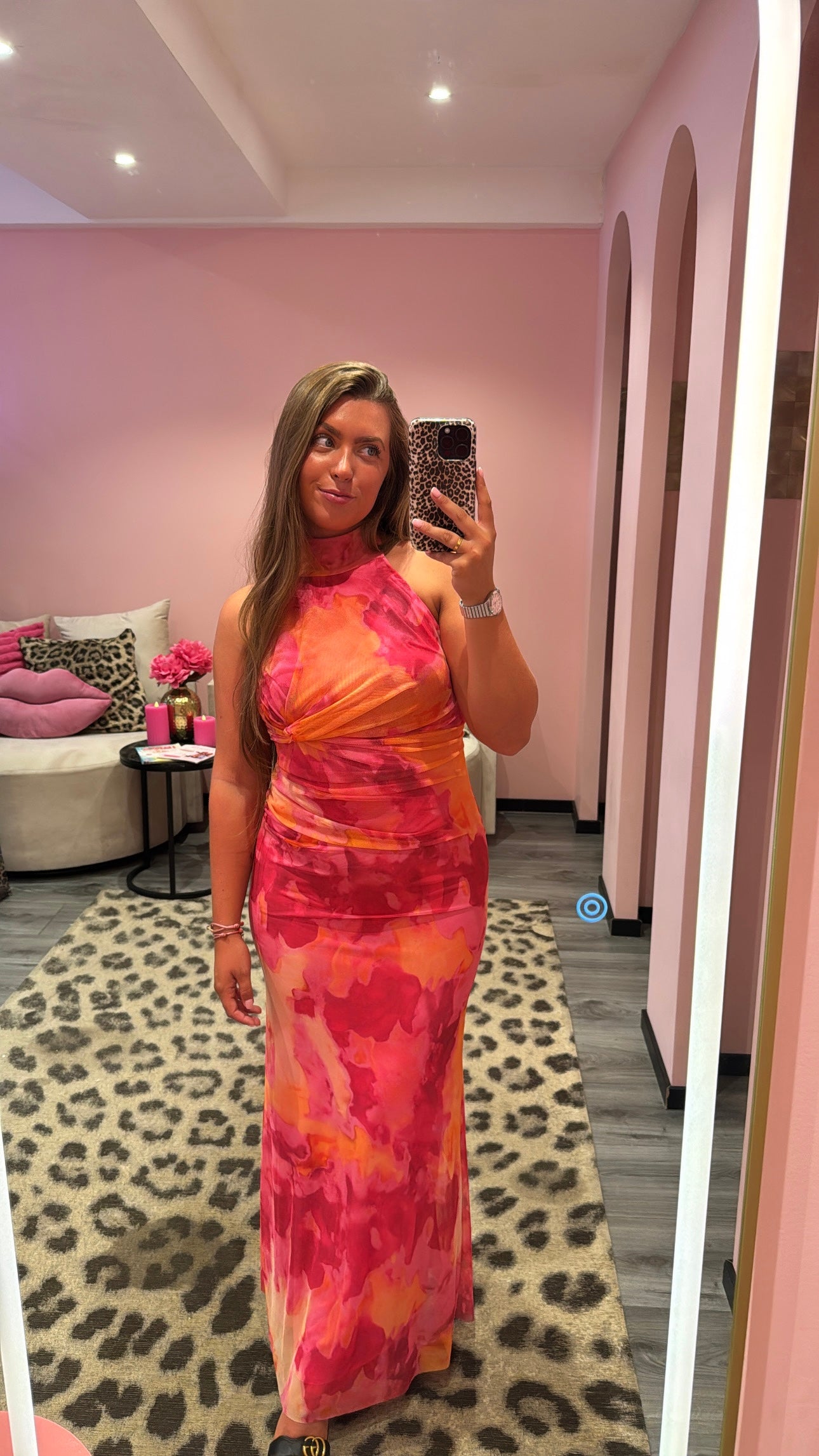 Sunset Mesh Maxi Dress