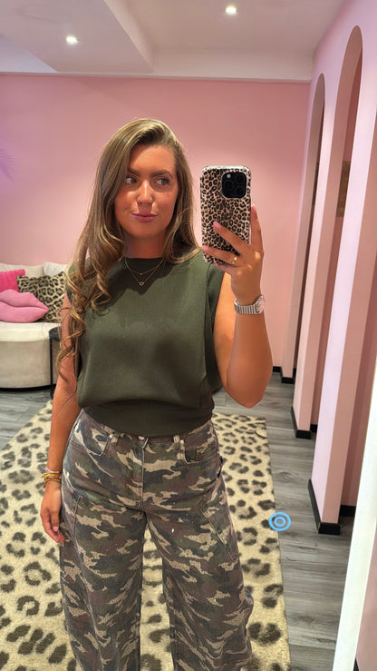 Milano Top Army Groen