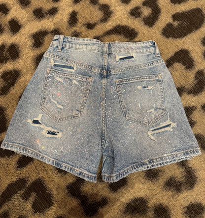 Denim Short Strass 1103