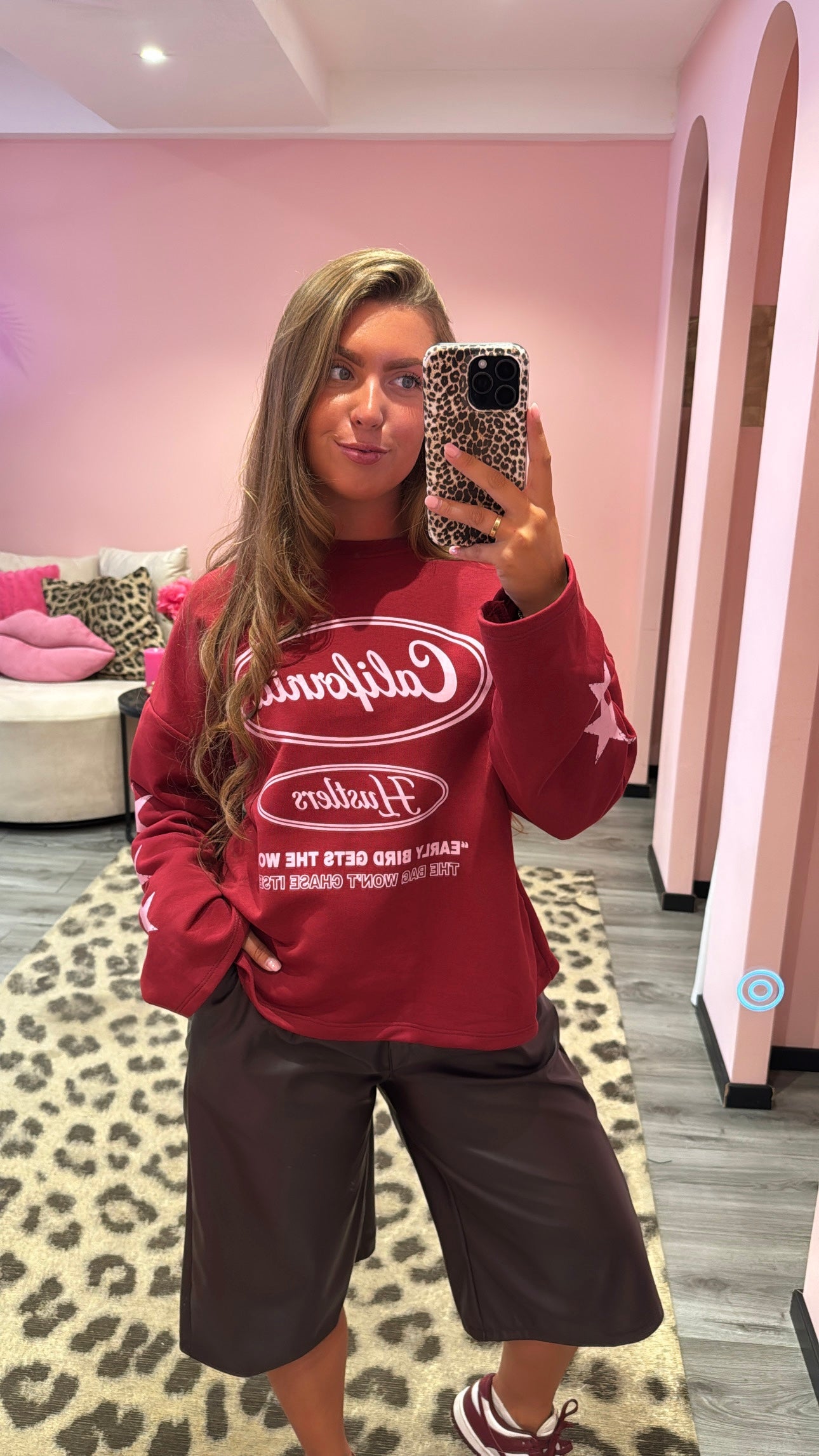 California Star Longsleeve Bordeaux/Roze