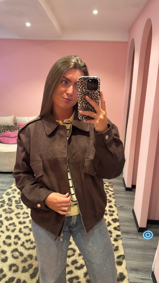 Suedine Bomber Bruin