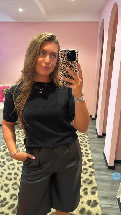 So Soft Knit Top Zwart