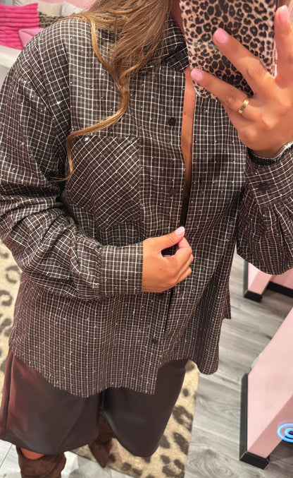 Coco Sparkle Blouse Bruin 5550