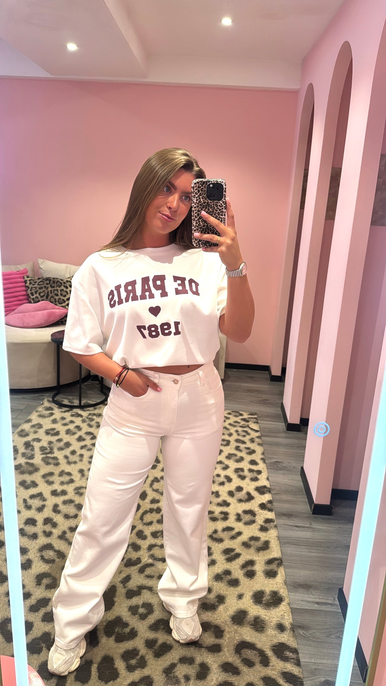Wide Leg Jeans Wit 5388