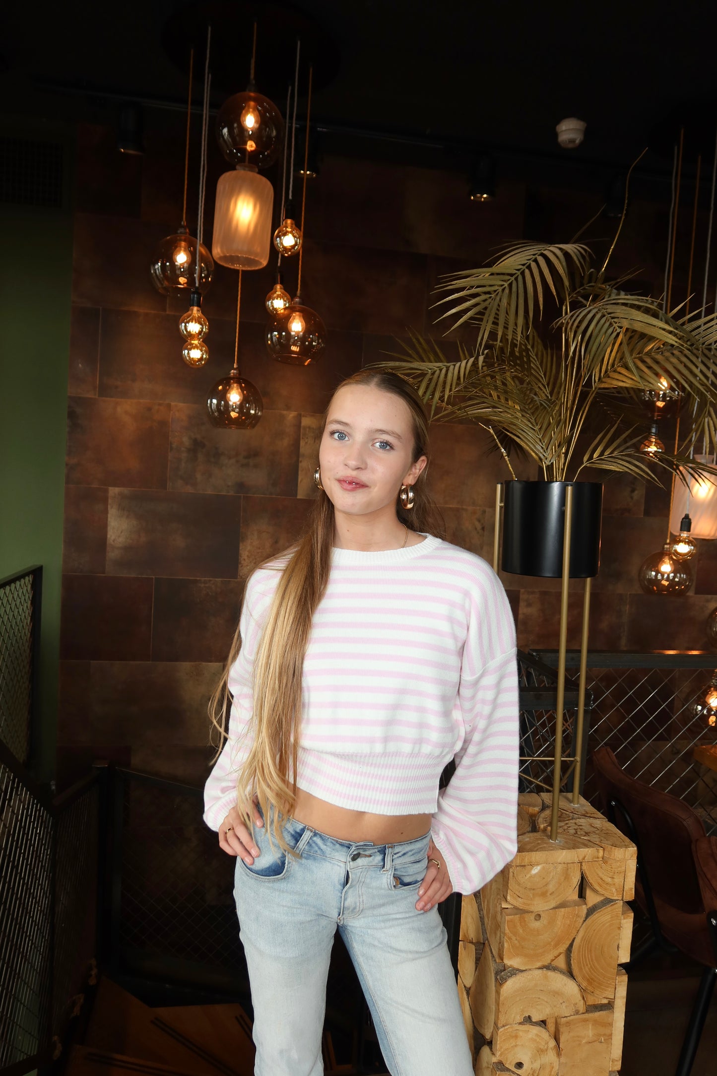 ByMila Nara Striped Top Roze/Wit