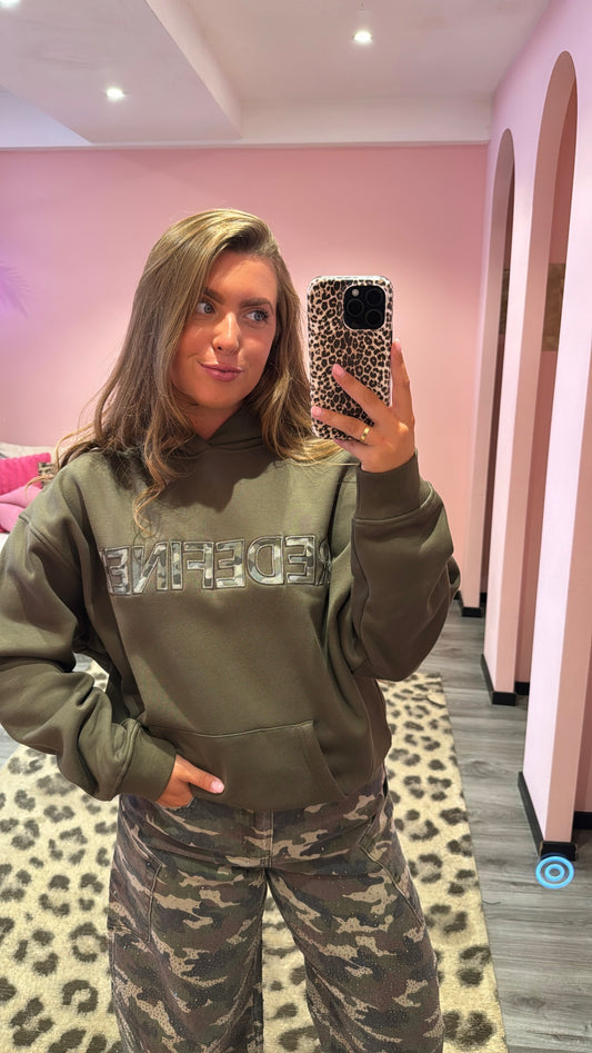 Redefined Camo Hoodie Army Groen