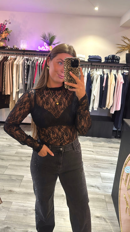 Lace Body Zwart