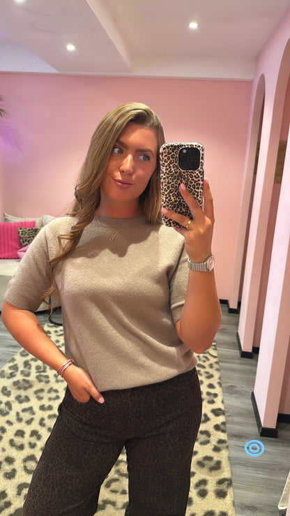 So Soft Knit Top Taupe