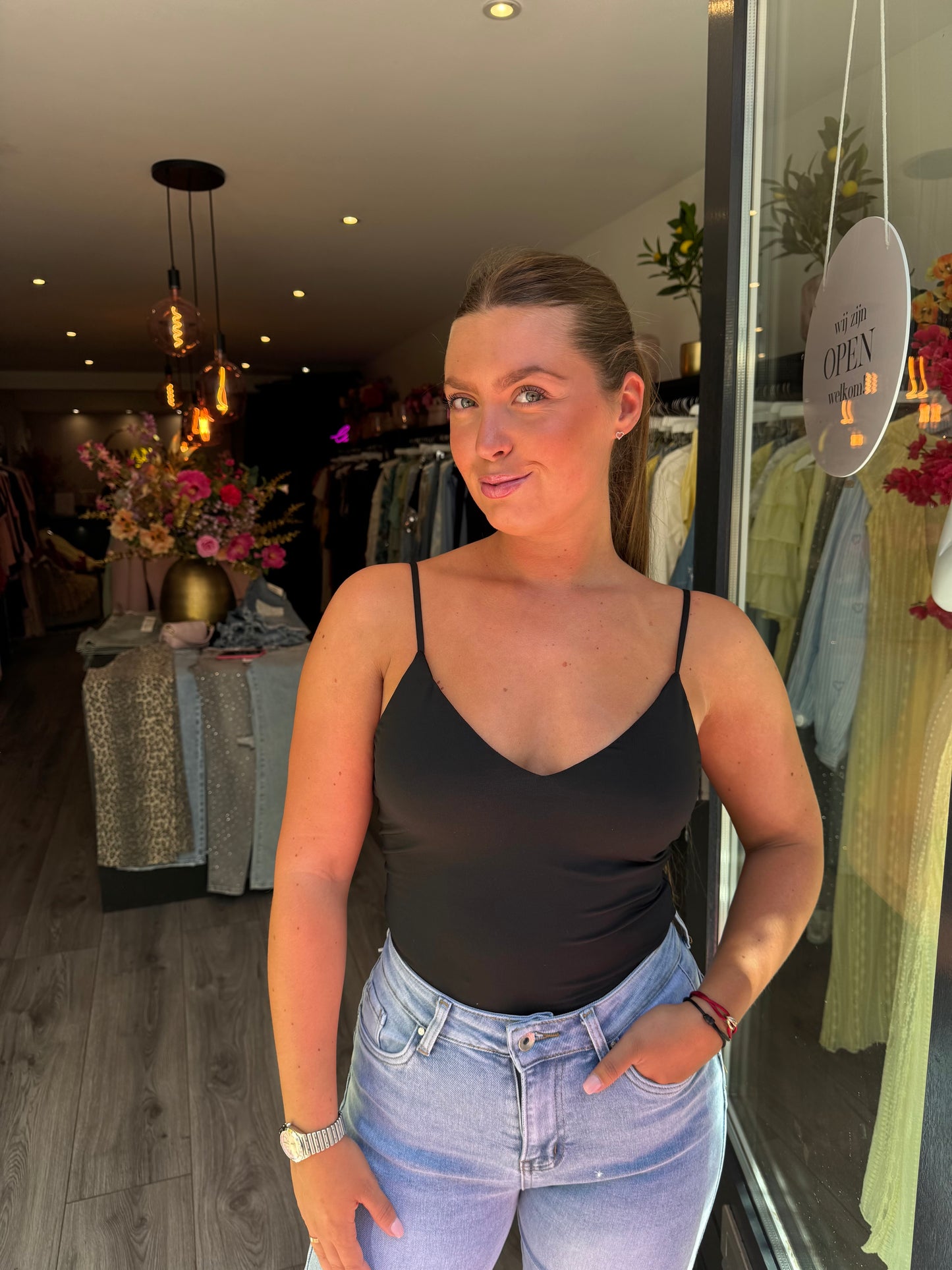 Stretchy Body Met Cups Zwart