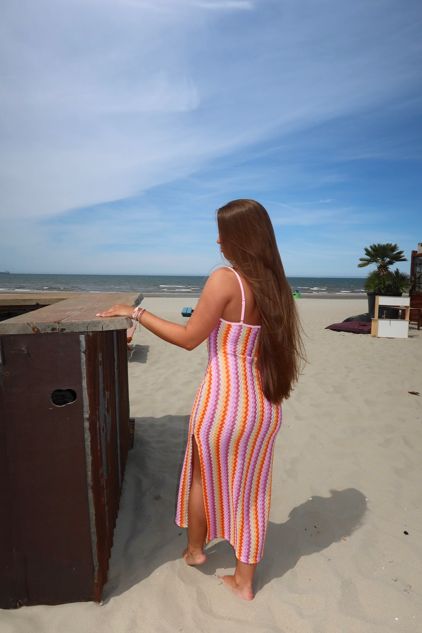 Beachy Dress Roze/Oranje