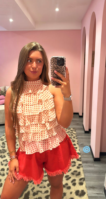Top Juliette Dots Rood
