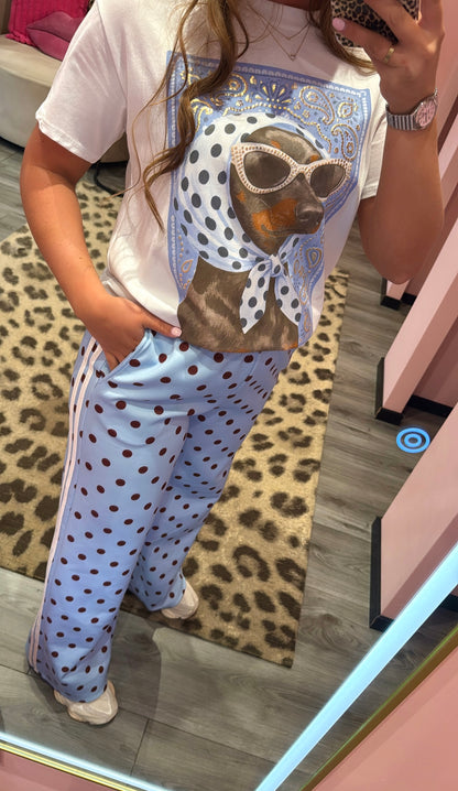 Polka Dots Jogger Blauw