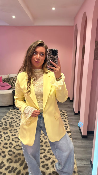 Boyfriend Blazer Geel