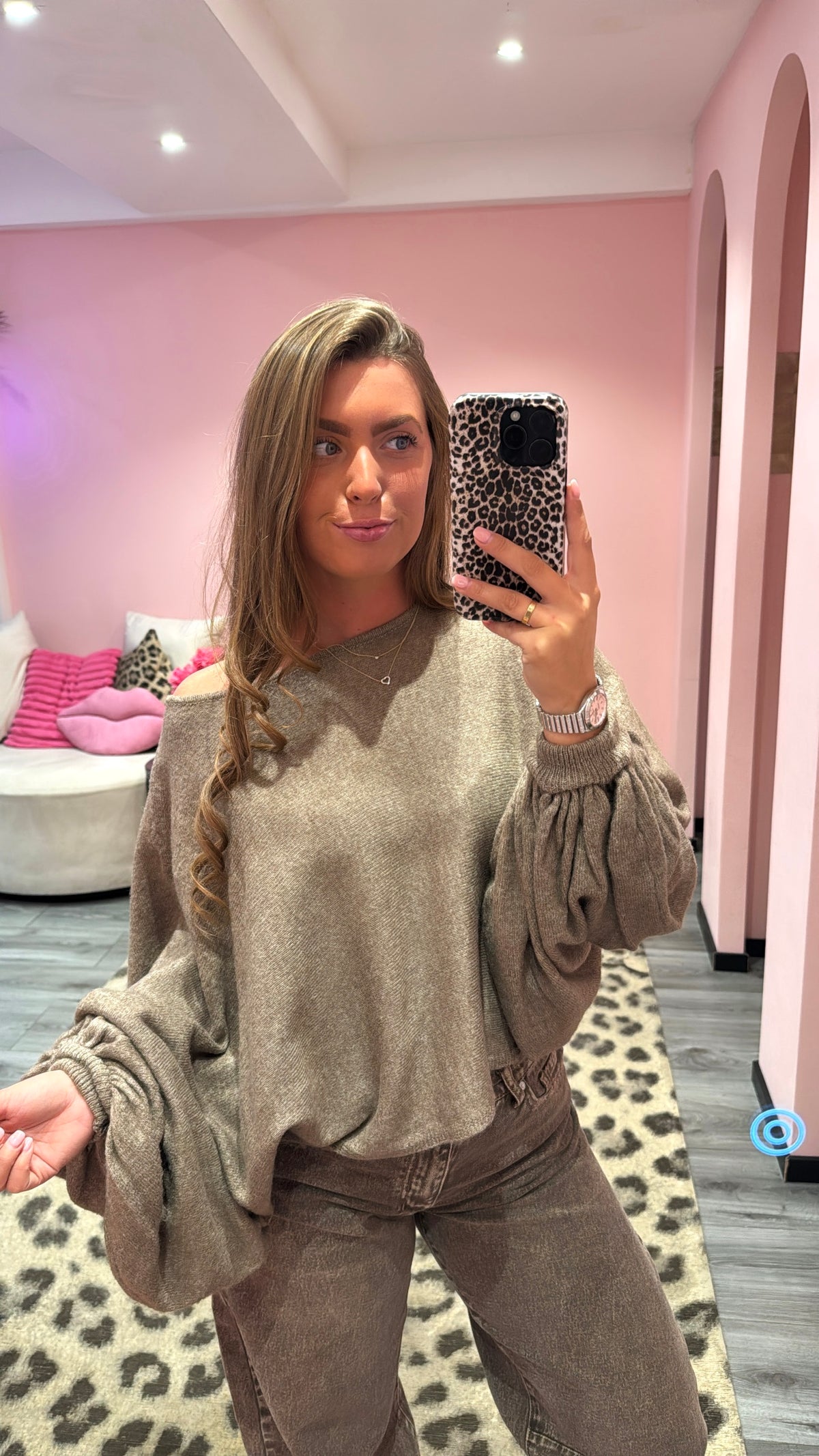 Cozy Balloon Knit Taupe