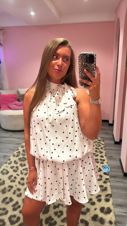 Polka Dots Jurkje Wit/Zwart
