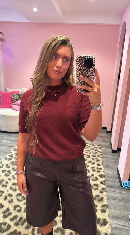 So Soft Knit Top Bordeaux