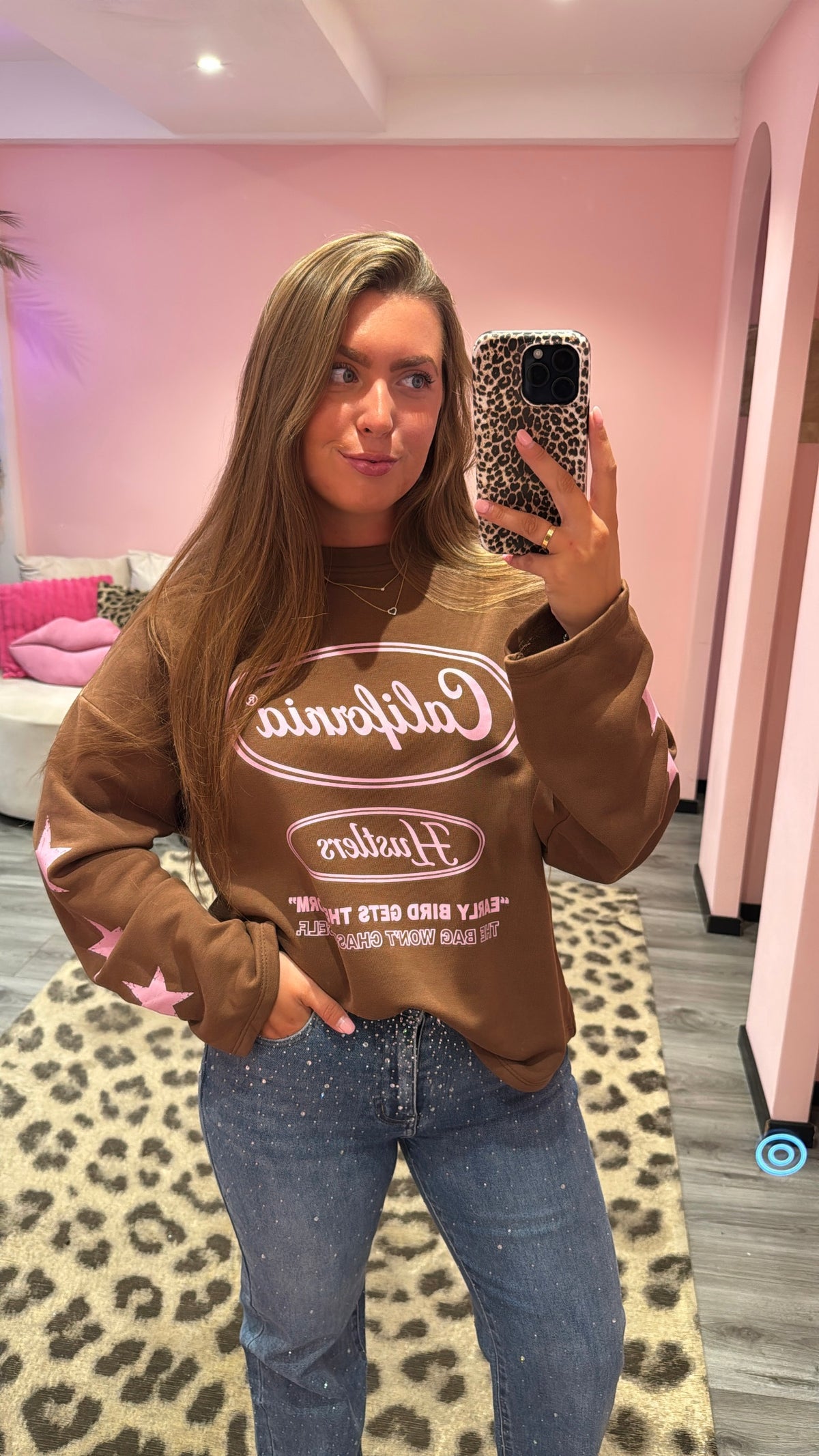 California Star Longsleeve Bruin/Roze