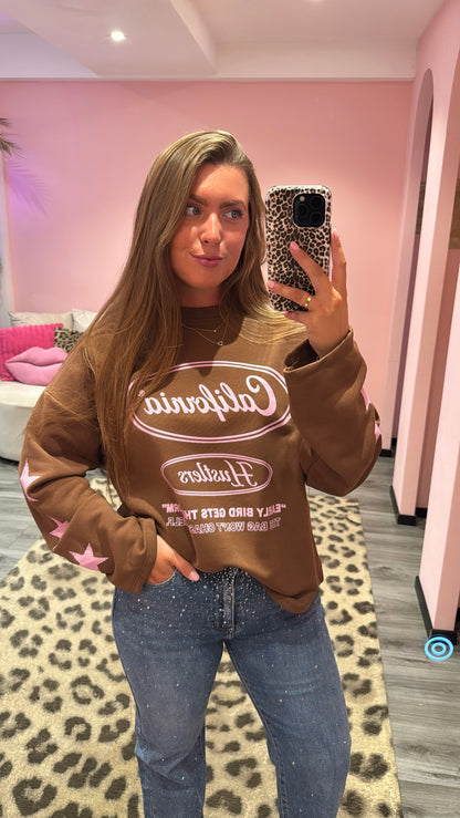 California Star Longsleeve Bruin/Roze