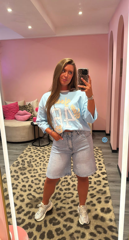 Sparkle Denim Jort 1607-2