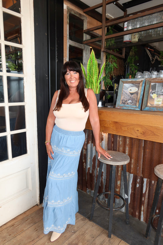 Boho Denim Rok