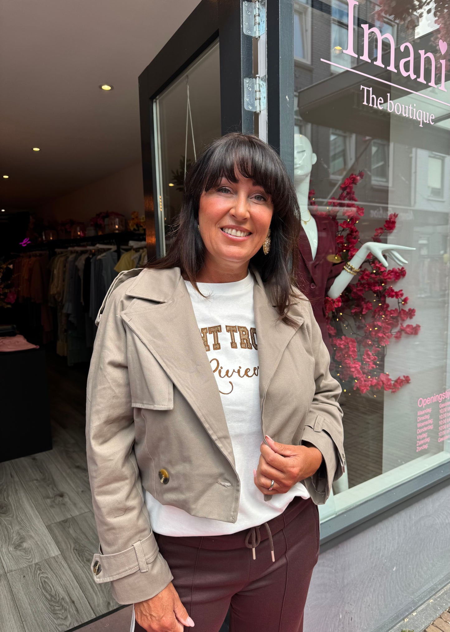 Cropped Trenchcoat Taupe