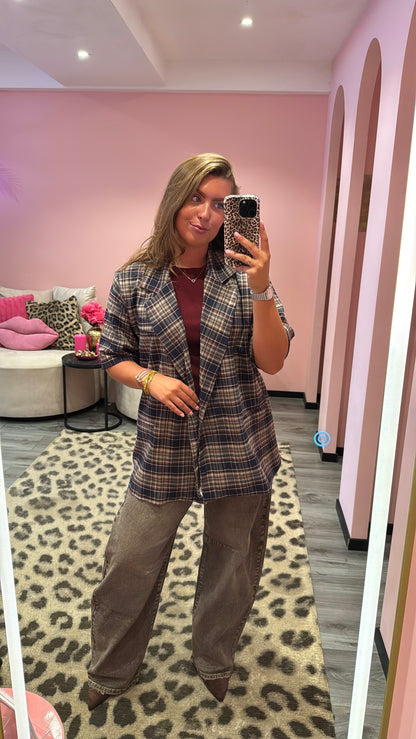London Checkered Blazer