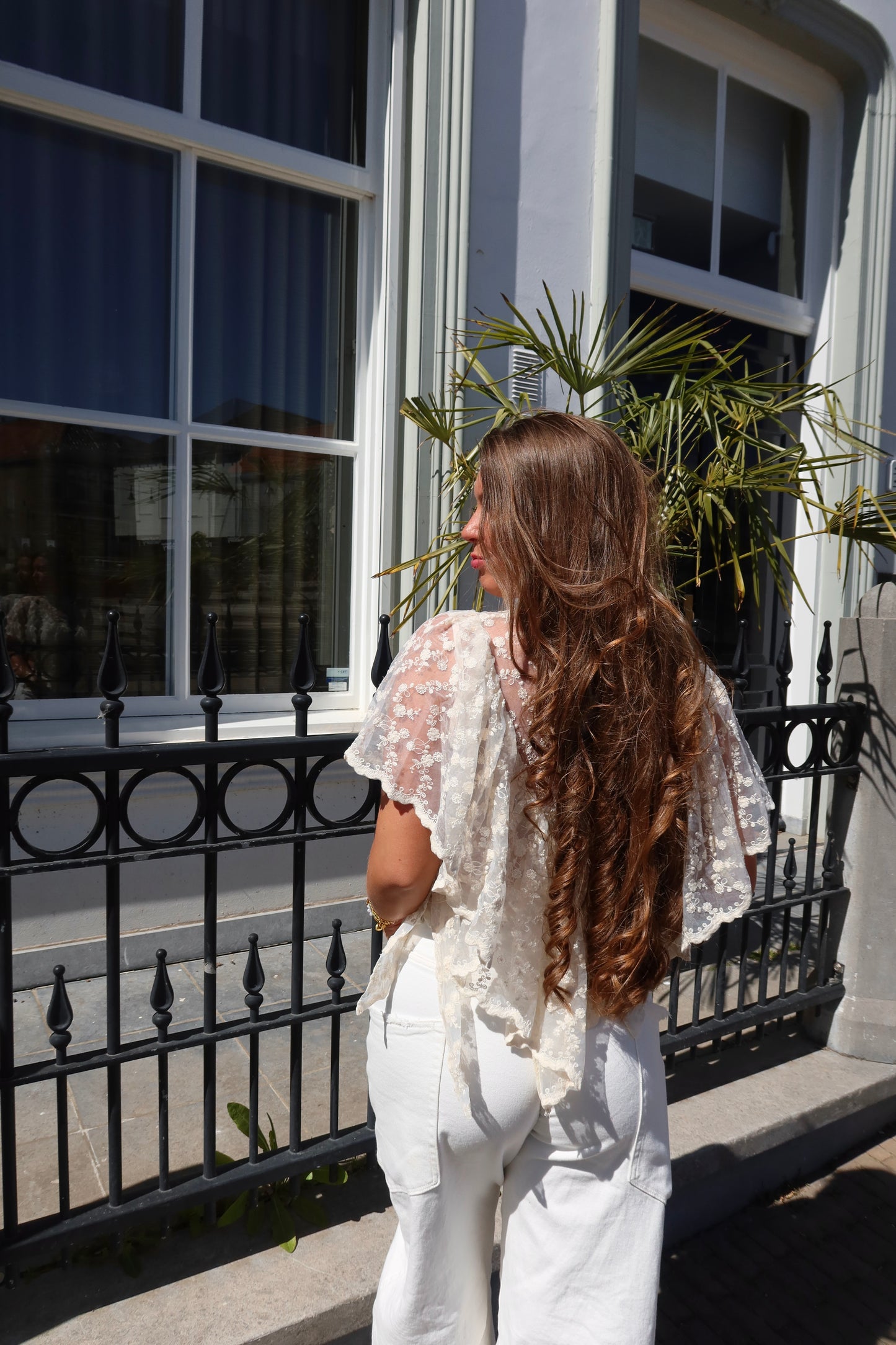 Boho Chic Lace Top Beige