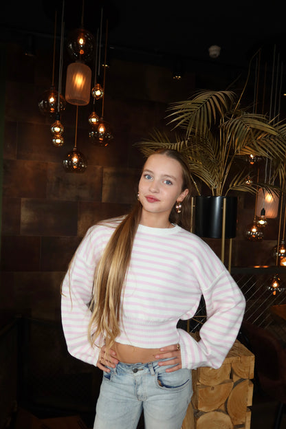 ByMila Nara Striped Top Roze/Wit