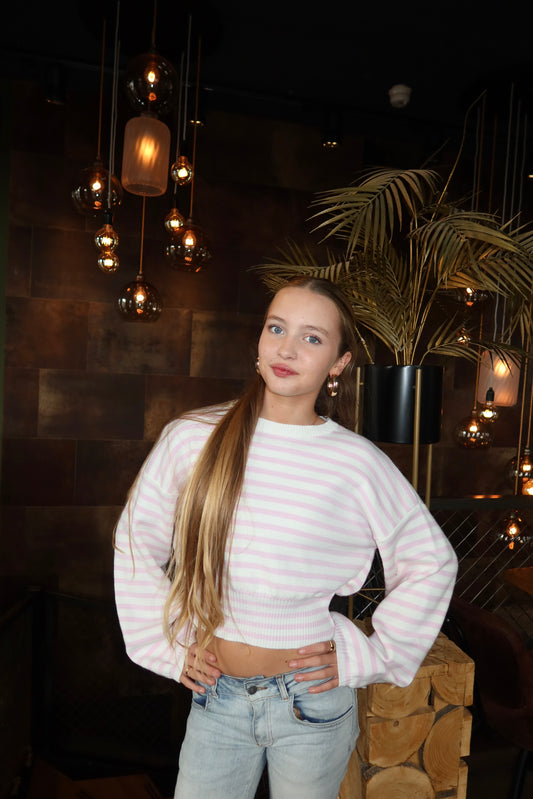 ByMila Nara Striped Top Roze/Wit