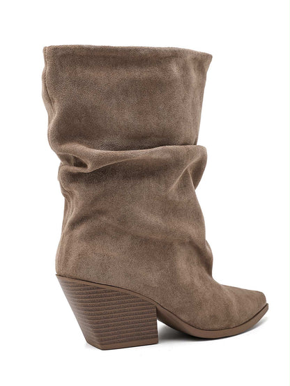 Slouchy Laarsjes Suéde Taupe 2581A