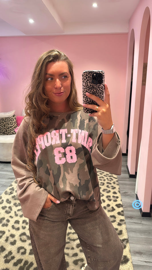 Camouflage Longsleeve Saint Tropez Bruin