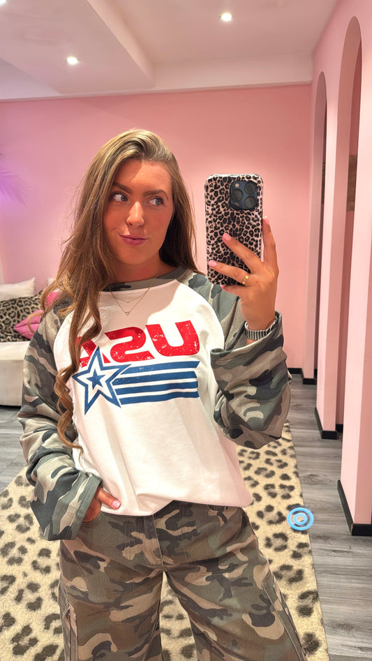 Camouflage Longsleeve USA