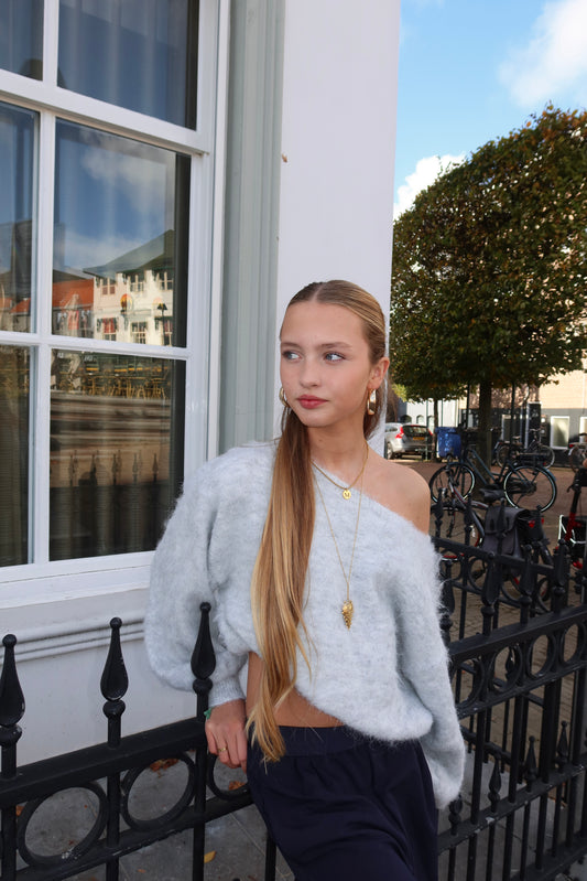 Fluffy Sally Sweater Grijs ByMila