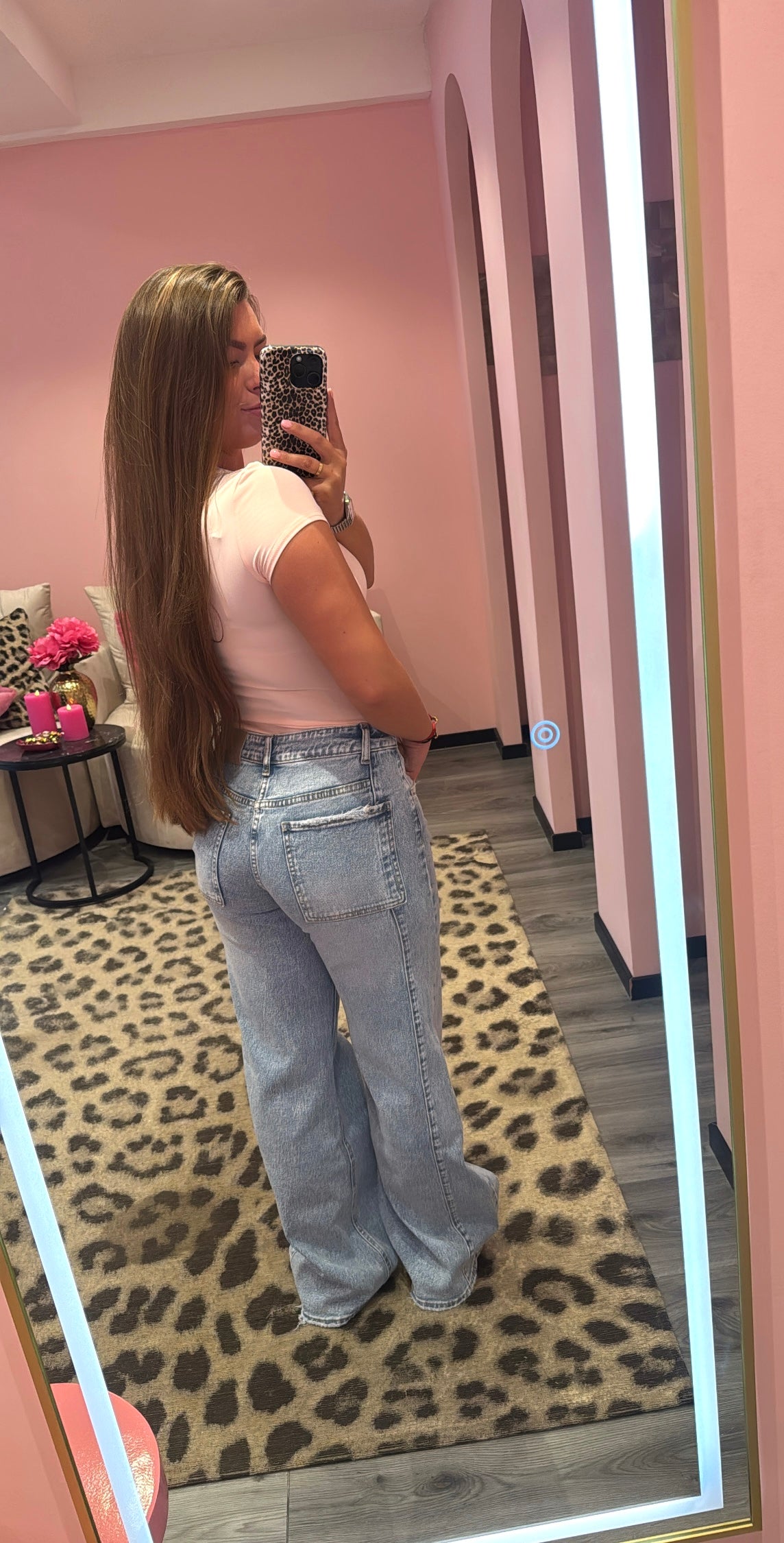 Queen Hearts Wide Leg Jeans 3798