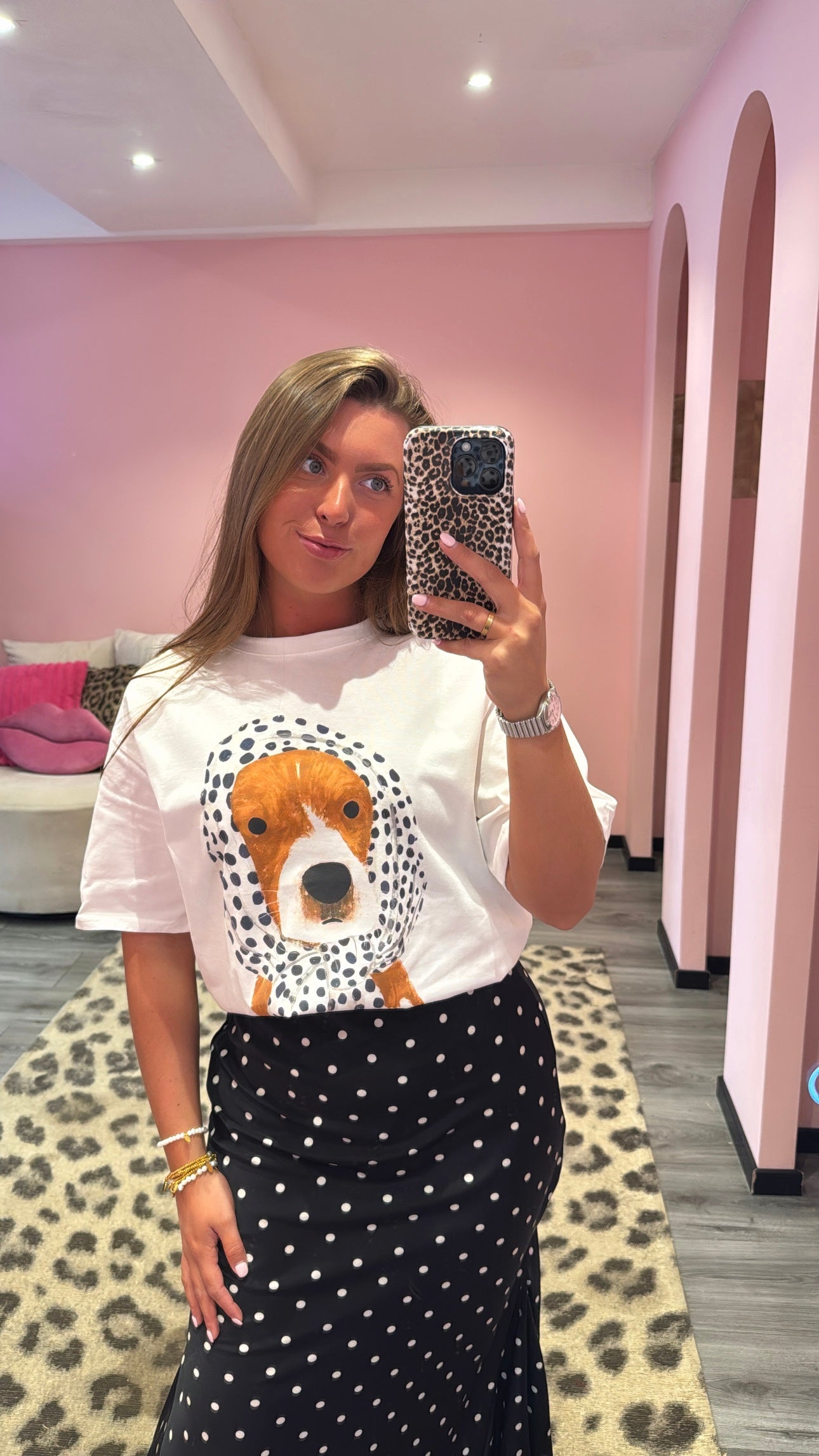 T-Shirt Dog Zwart/Wit