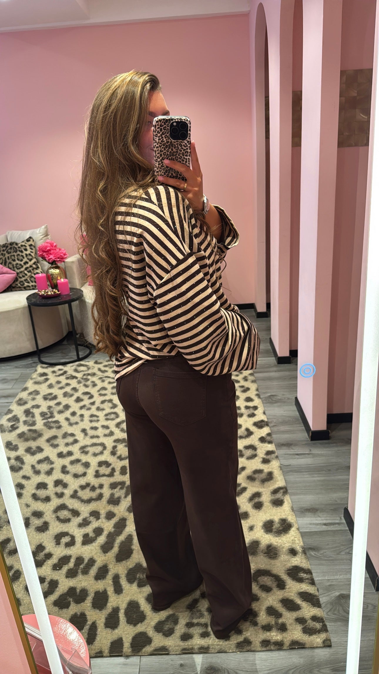 Wide Leg Jeans Bruin 2057